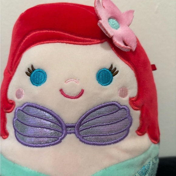 Little Mermaid Squishmallow with Red Hair and Purple Accents - Picture 2 of 6